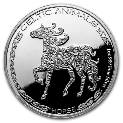 Celtic Animals Horse 2020年 500フラン 1oz銀貨 CELTIC ANIMALS : HORSE 500 Francs - 1 Oz silver coin Chad 2020 | Co