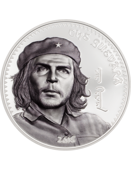 CHE GUEVARA Ernesto Serna Cuba Argentina 1 Oz Moneda Plata 1000 Togrog Mongolia 2018 - Coins & More - Mongolia