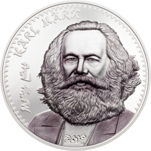 KARL MARX 1 Oz Moneta Argento 1000 Togrog Mongolia 2019 - Coins & More - Mongolia