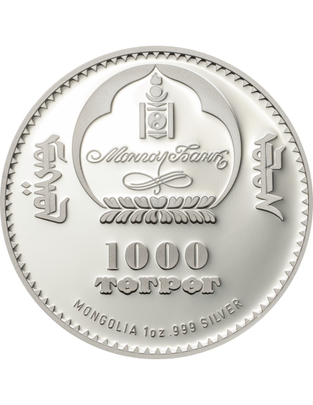 FIDEL CASTRO Cuba 1 Oz Moneda Plata 1000 Togrog Mongolia 2017 - Coins & More - Mongolia