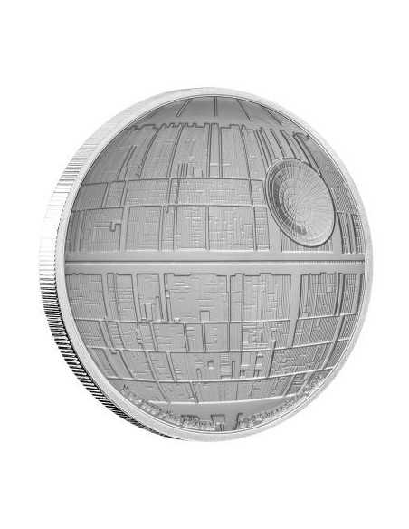 DEATH STAR Estrella de la Muerte Star Wars 1 Oz Moneda Plata 2$ Niue 2020 - Coins & More - Niue