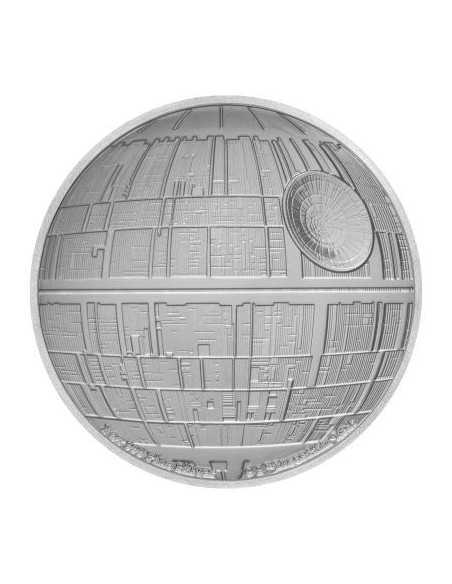 DEATH STAR Estrella de la Muerte Star Wars 1 Oz Moneda Plata 2$ Niue 2020 - Coins & More - Niue