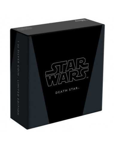 DEATH STAR Estrella de la Muerte Star Wars 1 Oz Moneda Plata 2$ Niue 2020 - Coins & More - Niue