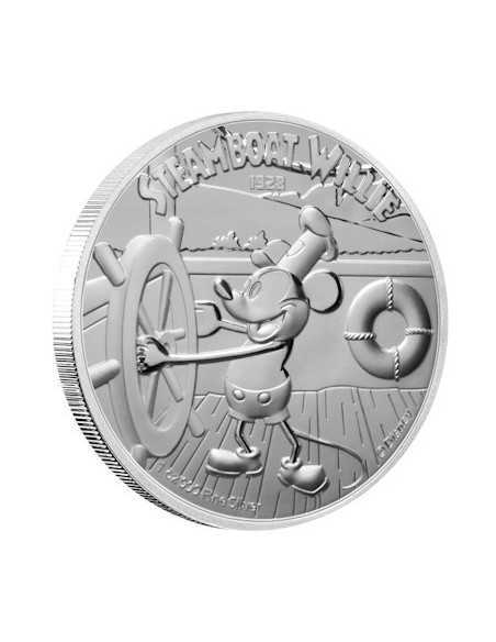 STEAMBOAT WILLIE Mickey Mouse Disney 1 Oz Silver Coin 2$ Niue 2020 - Coins & More - Niue