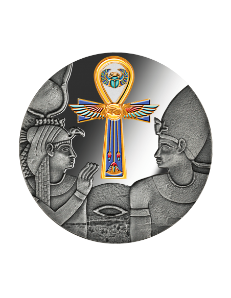 EGYPTIAN ANKH 1 Oz Silver Coin 1000 Francs Cameroon 2020
