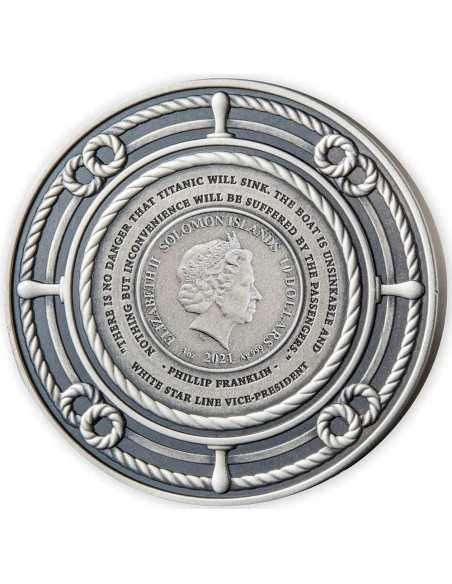 REMEMBERING THE RMS TITANIC 35th Anniversary 3 Oz Silver Coin 10$ Solomon Islands 2021