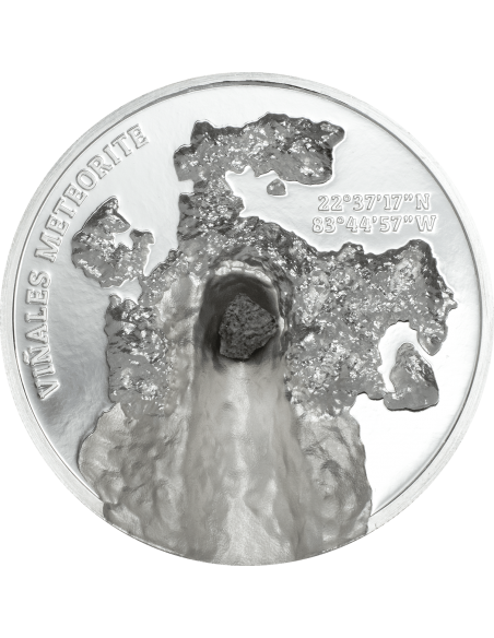 VINALES Meteorite Impacts 1 Oz Silver Coin 5$ Cook Islands 2020 - Coins & More - Isole Cook