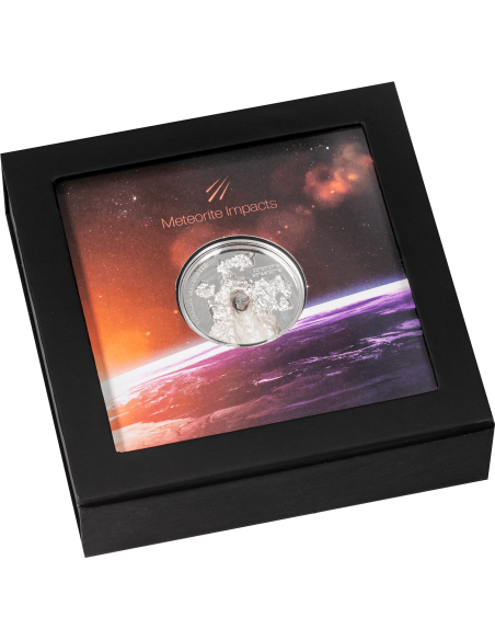 VINALES Meteorite Impacts 1 Oz Silver Coin 5$ Cook Islands 2020 - Coins & More - Isole Cook