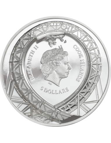 LOOP THE LOOP Roller Coaster 1 Oz Silver Coin 5$ Cook Islands 2021 - Coins & More - Isole Cook