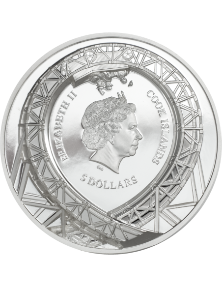 LOOP THE LOOP Roller Coaster 1 Oz Silver Coin 5$ Cook Islands 2021 - Coins & More - Isole Cook