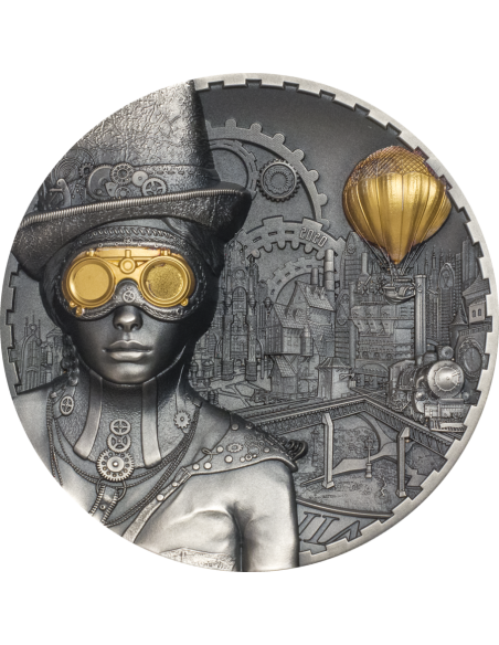 STEAMPUNK 3 Oz Silver Coin 20$ Cook Islands 2020 - Coins & More - Îles Cook