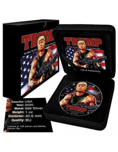 RAMBO TRUMP Walking Liberty 1 Oz Silver Coin 1$ USA 2020 - Coins & More - Usa