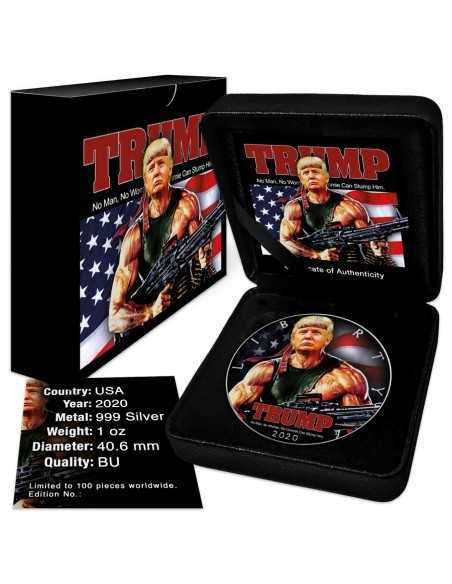 RAMBO TRUMP Walking Liberty 1 Oz Silver Coin 1$ USA 2020 - Coins & More - Usa