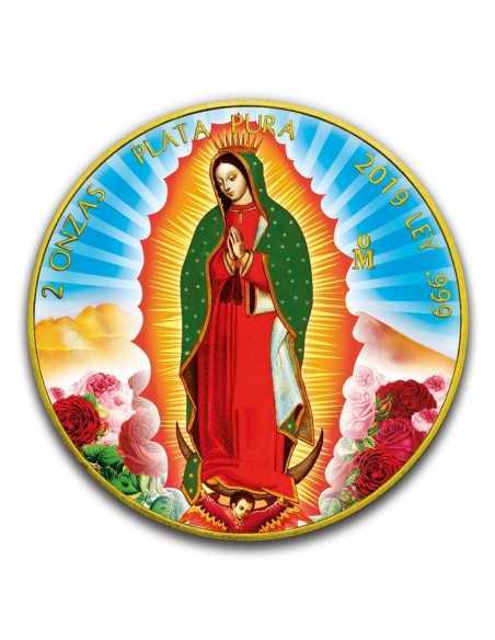 NOTRE-DAME DE GUADALUPE 2 Oz Gold and Silver Libertad Coin Mexico 2019 - Coins & More - Mexique