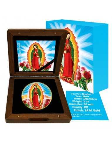 NOTRE-DAME DE GUADALUPE 2 Oz Gold and Silver Libertad Coin Mexico 2019 - Coins & More - Mexique