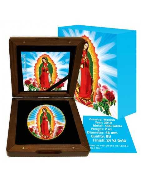 NOTRE-DAME DE GUADALUPE 2 Oz Gold and Silver Libertad Coin Mexico 2019 - Coins & More - Mexique
