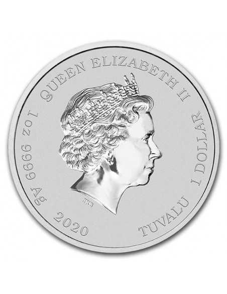 COLORIZED KRUSTY THE CLOWN - SIMPSON 1 oz silver colorized coin TUVALU 1$ Dollar 2020 - Coins & More - Tuvalu