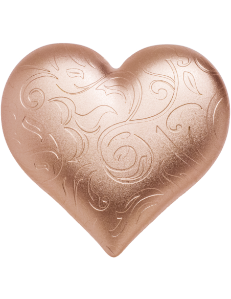 ROSY HEART Shape 1 Oz Silver Coin 5$ Palau 2021 - Coins & More - Palau
