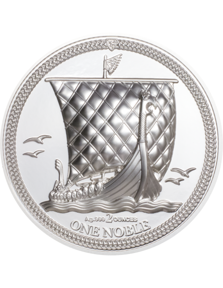 ONE NOBLE Piedfort 2 Oz Silver Coin Isle of Man 2020 - Coins & More - Europa