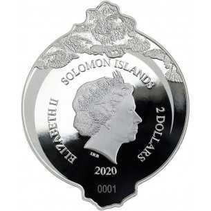 GIANT SEAHORSE Giants Of The Galapagos Islands 1 Oz Silver Coin 2$ Solomon Islands 2020 - Coins & More - Silver 2