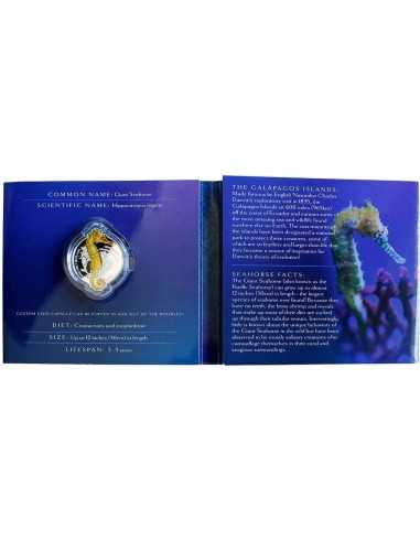 GIANT SEAHORSE Giants Of The Galapagos Islands 1 Oz Silver Coin 2$ Solomon Islands 2020 - Coins & More - Argent