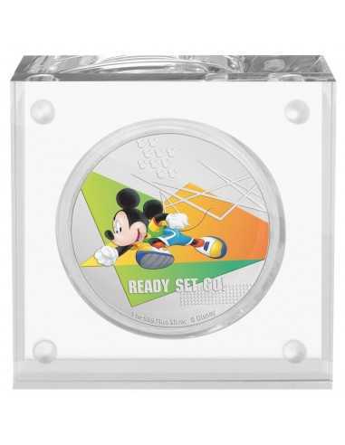 READY SET GO Mickey Mouse SPORTS SERIES - RUNNING Disney 1 Oz Silver Coin 2$ Niue 2020 - Coins & More - Niue
