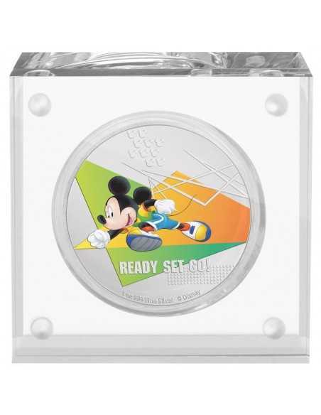 READY SET GO Mickey Mouse SPORTS SERIES - RUNNING Disney 1 Oz Silver Coin 2$ Niue 2020 - Coins & More - Niue