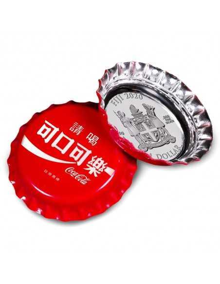 COCA COLA Taïwan Global Edition Silver Coin 2$ Fiji 2020