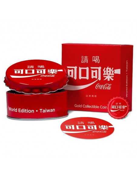 COCA COLA Taïwan Global Edition Silver Coin 2$ Fiji 2020