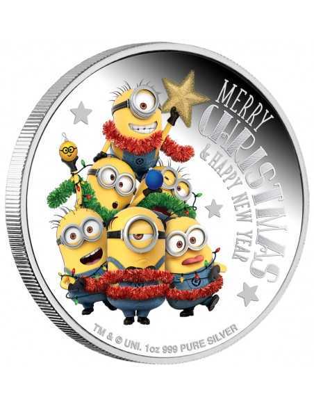 MINION MADE Season Greetings 1 Oz Silver Coin 2$ Niue 2018 - Coins & More - Niue