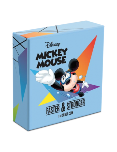 FASTER AND STRONGER Mickey Mouse SWIMMING Disney 1 Oz Moneta Argento 2$ Niue 2020 - Coins & More - Niue