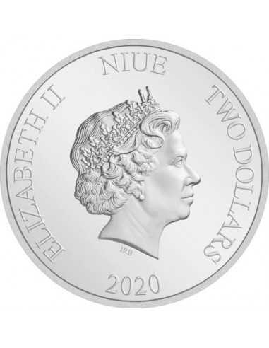 FASTER AND STRONGER Mickey Mouse SWIMMING Disney 1 Oz Moneta Argento 2$ Niue 2020 - Coins & More - Niue