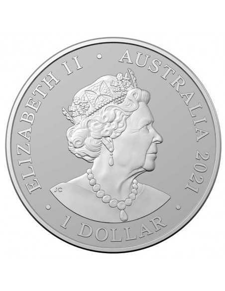 AC/DC 1Oz Oz Silver Frosted Coin 1$ Australia 2021 - Coins & More - Australia