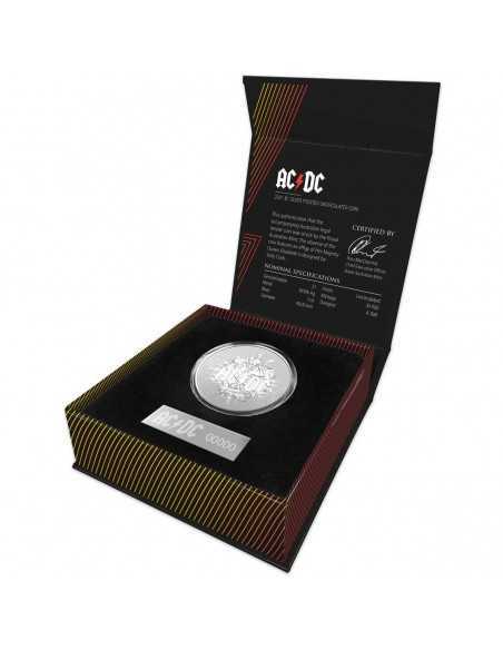 AC/DC 1Oz Oz Silver Frosted Coin 1$ Australia 2021 - Coins & More - Australia