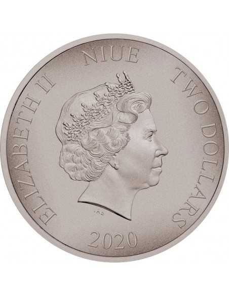 PTERODACTYL Dinosaure 1 Oz Silver Coin 2$ Niue 2020 - Coins & More - Niue