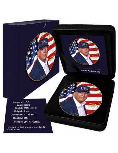 DONALD TRUMP - Make Liberals Cry Again Silver Eagle 1 Oz Silver Coin 1$ USA 2020