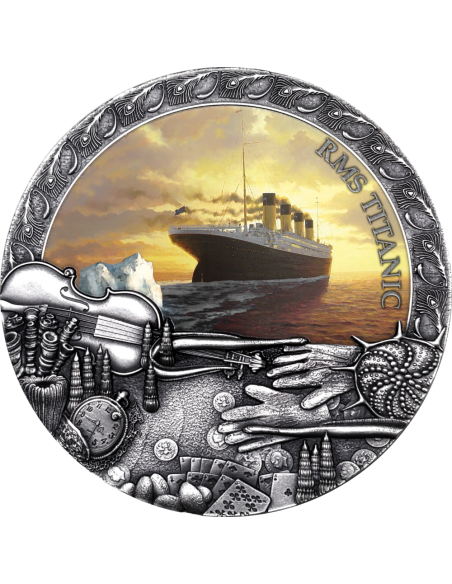 TITANIC - Grand Shipwrecks in a History 2 Oz Silver Coin 5$ Niue 2020