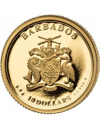 PEACE DOLLAR 100 Years Anniversary 1/2 gram gold Coin 10$ Barbados 2021 - Coins & More - Barbados
