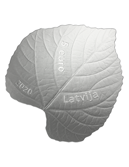 LINDEN LEAF Silver Coin 5€ Euro Latvia 2020 - Coins & More - Europa