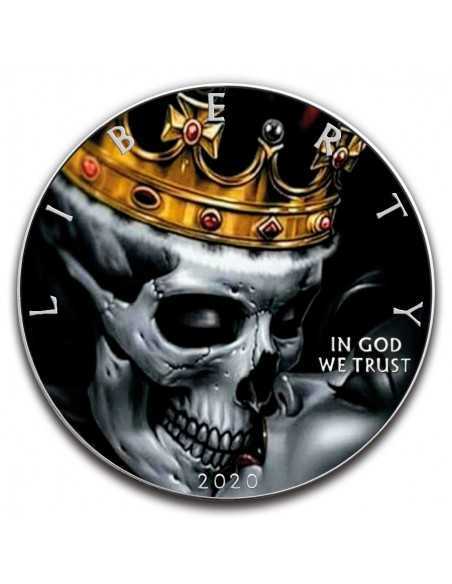 KING AND QUEEN 1 Oz Silver Colorized coin 1$ Silver Eagle 2020