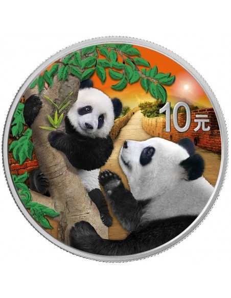 PANDA - NIGHT & DAY SET 2x 30g Silver Coin 10 Yuan China 2021 - Coins & More - China