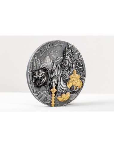 ZHAO GONGMING Gilded Asian Mythology 3 Oz Silver Coin 20$ Cook Islands 2021 - Coins & More - Islas Cook