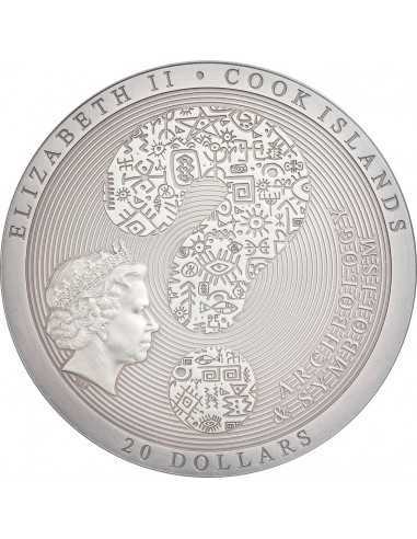 SAMSARA WHEEL OF LIFE Archeology Symbolism 3 Oz Silver Coin 20$ Cook Islands 2019 - Coins & More - Cook Islands