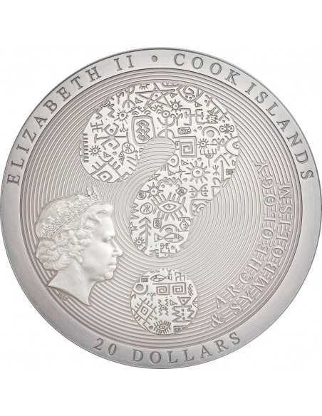 SAMSARA WHEEL OF LIFE Archeology Symbolism 3 Oz Silver Coin 20$ Cook Islands 2019 - Coins & More - Cook Islands