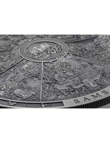 SAMSARA WHEEL OF LIFE Archeology Symbolism 3 Oz Silver Coin 20$ Cook Islands 2019 - Coins & More - Cook Islands