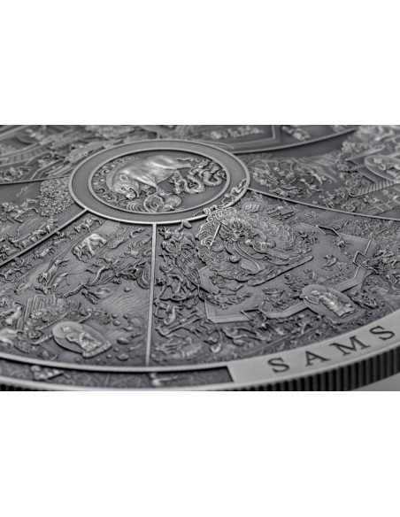 SAMSARA WHEEL OF LIFE Archeology Symbolism 3 Oz Silver Coin 20$ Cook Islands 2019 - Coins & More - Cook Islands