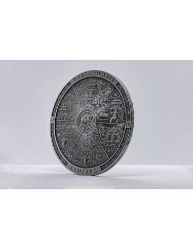 SAMSARA WHEEL OF LIFE Archeology Symbolism 3 Oz Silver Coin 20$ Cook Islands 2019 - Coins & More - Cook Islands