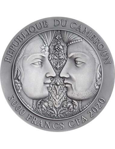 KAMA SUTRA II Moments Of Love 3 Oz Silver Coin 3000 Francs Cameroon 2020 - Coins & More - Cameroon