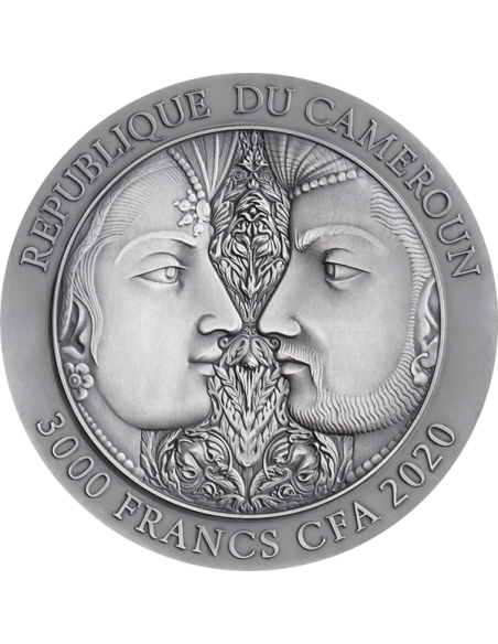 KAMA SUTRA II Moments Of Love 3 Oz Silver Coin 3000 Francs Cameroon 2020 - Coins & More - Cameroon