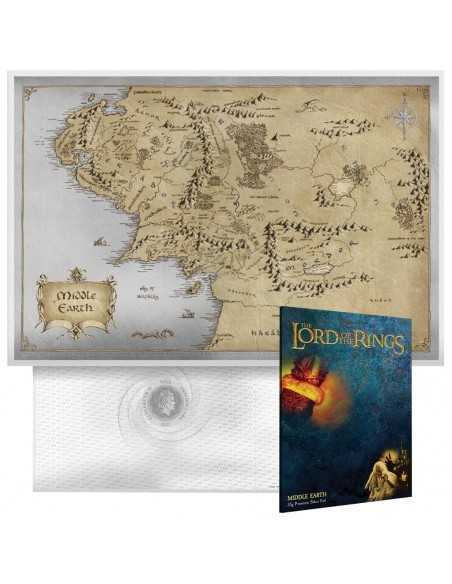 MIDDLE EARTH MAP - LORD OF THE RINGS 35g Silver Foil 2$ Niue 2021 - Coins & More - Niue